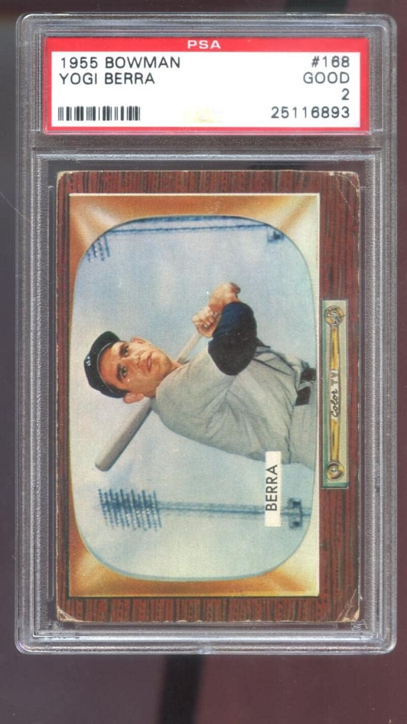 1955 Bowman #168 Yogi Berra PSA 2 Graded Baseball Card New York Yankees MLB
