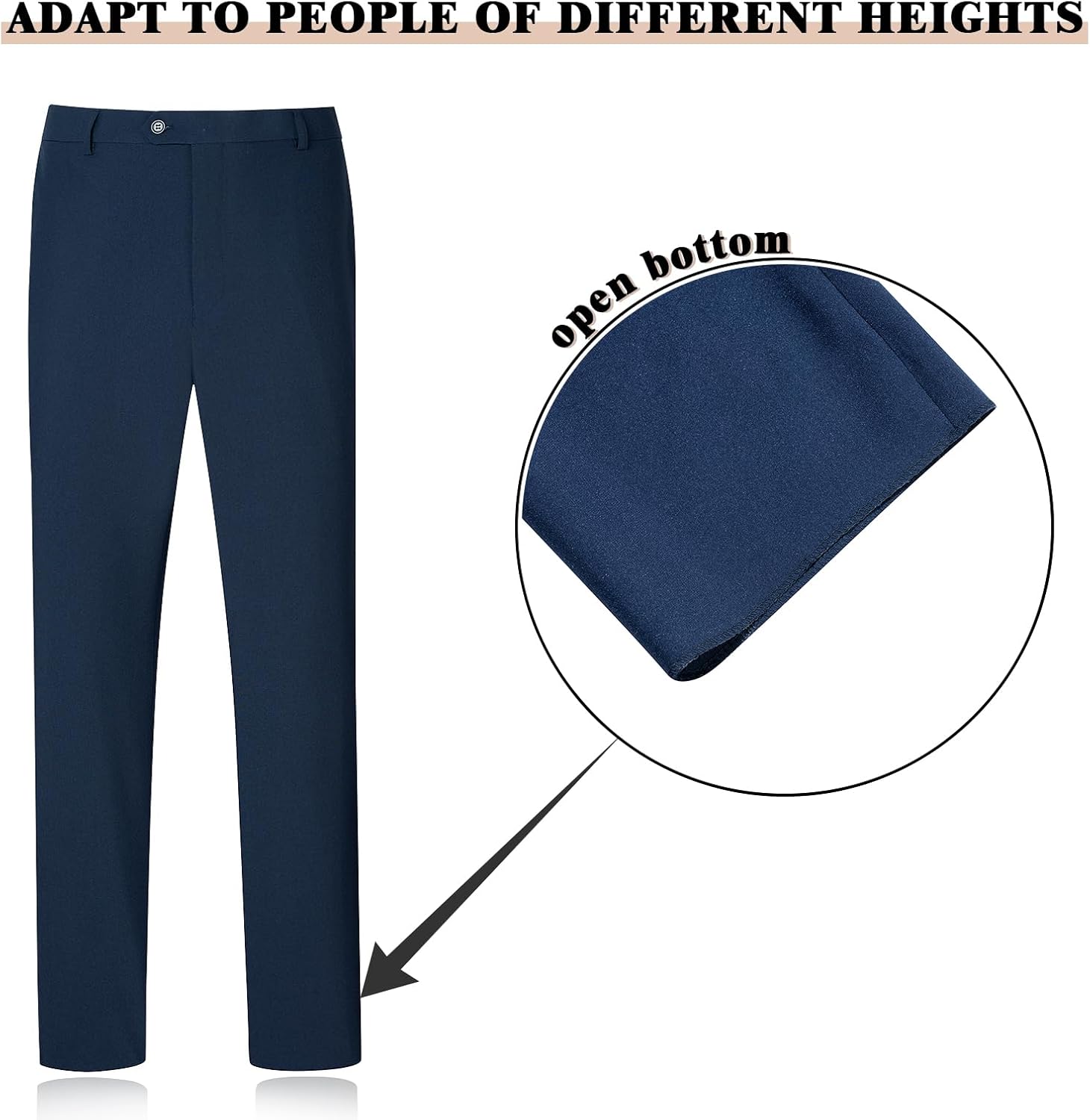 Men's Suit Slim Fit 2 Piece Suits for Men, Two Button Blazer Jacket Pants Set with Tie for Wedding Business Dinner - Image 6