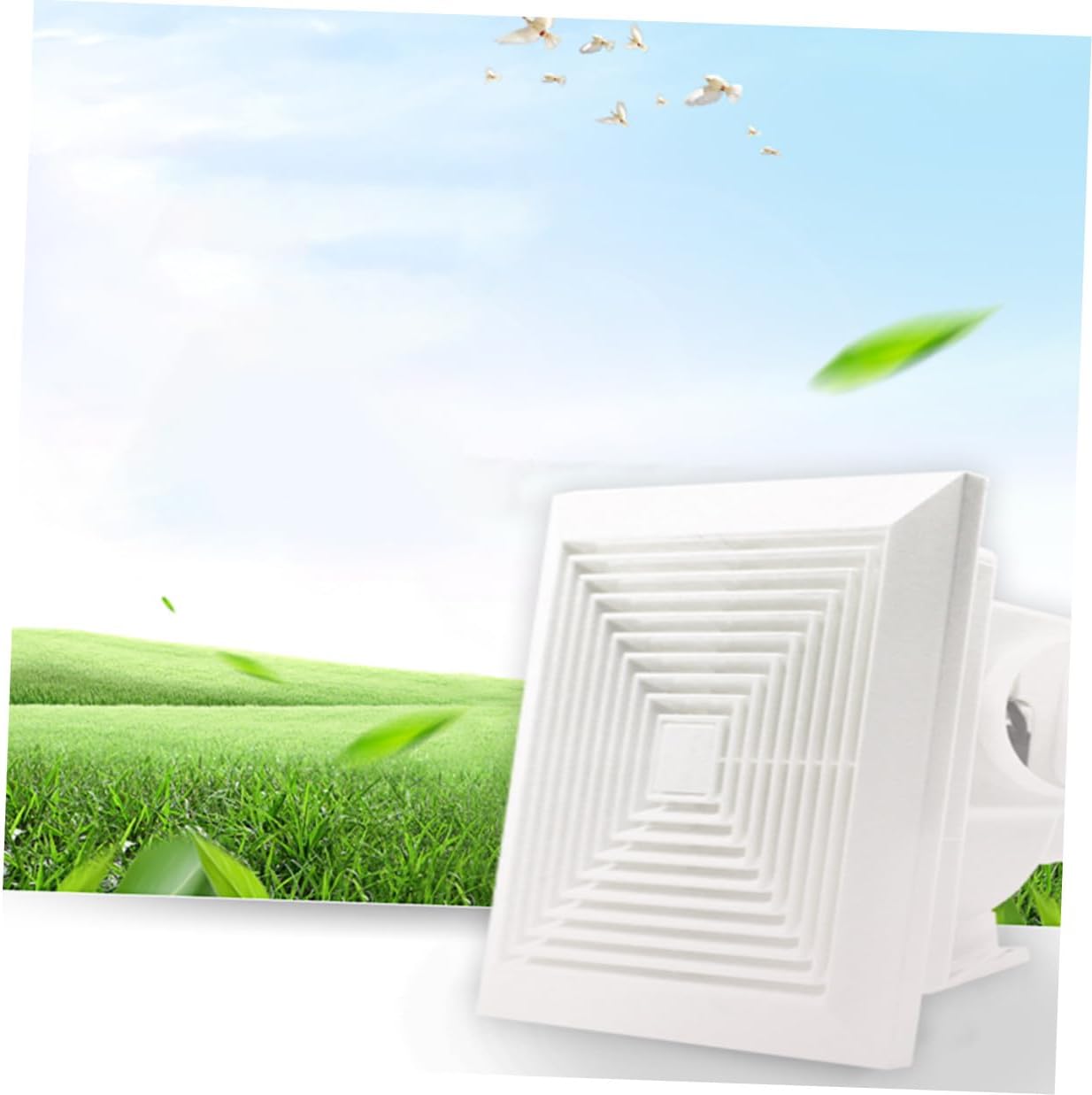 NUOBESTY Powerful Silent Bathroom Exhaust Fan 8-inch 40w Ventilation Fan for Kitchen and Bathroom with 20x20cm Cutout, Household Air Ventilation