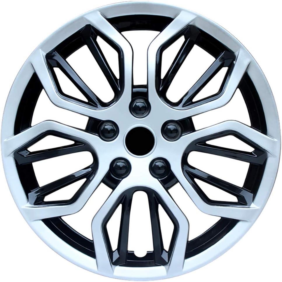 IQQI 14" Wheel Rim Cover Hubcaps OEM Style Replacement Snap Hub Cap 14 Inch Set of 4,Silver