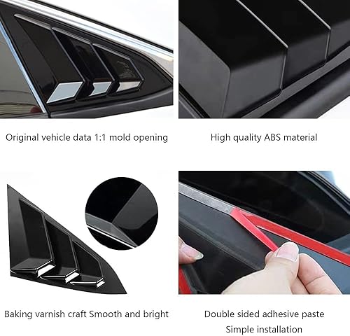 Miniatura 10 de Cubierta decorativa para ventana trasera Civic 2016-2021, para Honda Civic 2016-2021, rejillas de ventilación trasera, accesorios para automóviles