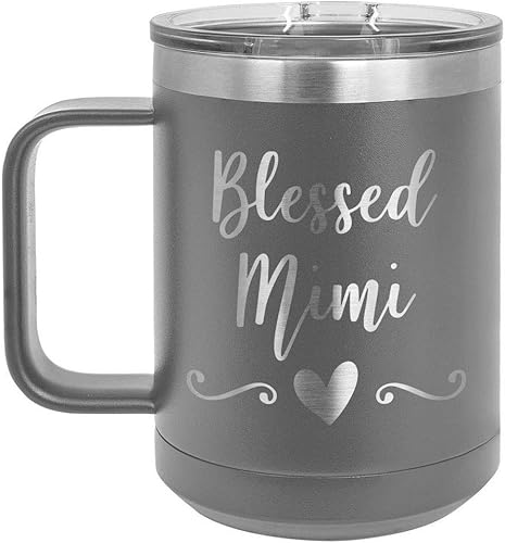 Miniatura 7 de BLESSED MIMI Blanco 15 oz Taza de café wtapa deslizante  Taza de café de viaje aislada  Ideas de regalos de cumpleaños o Navidad de mujeres u