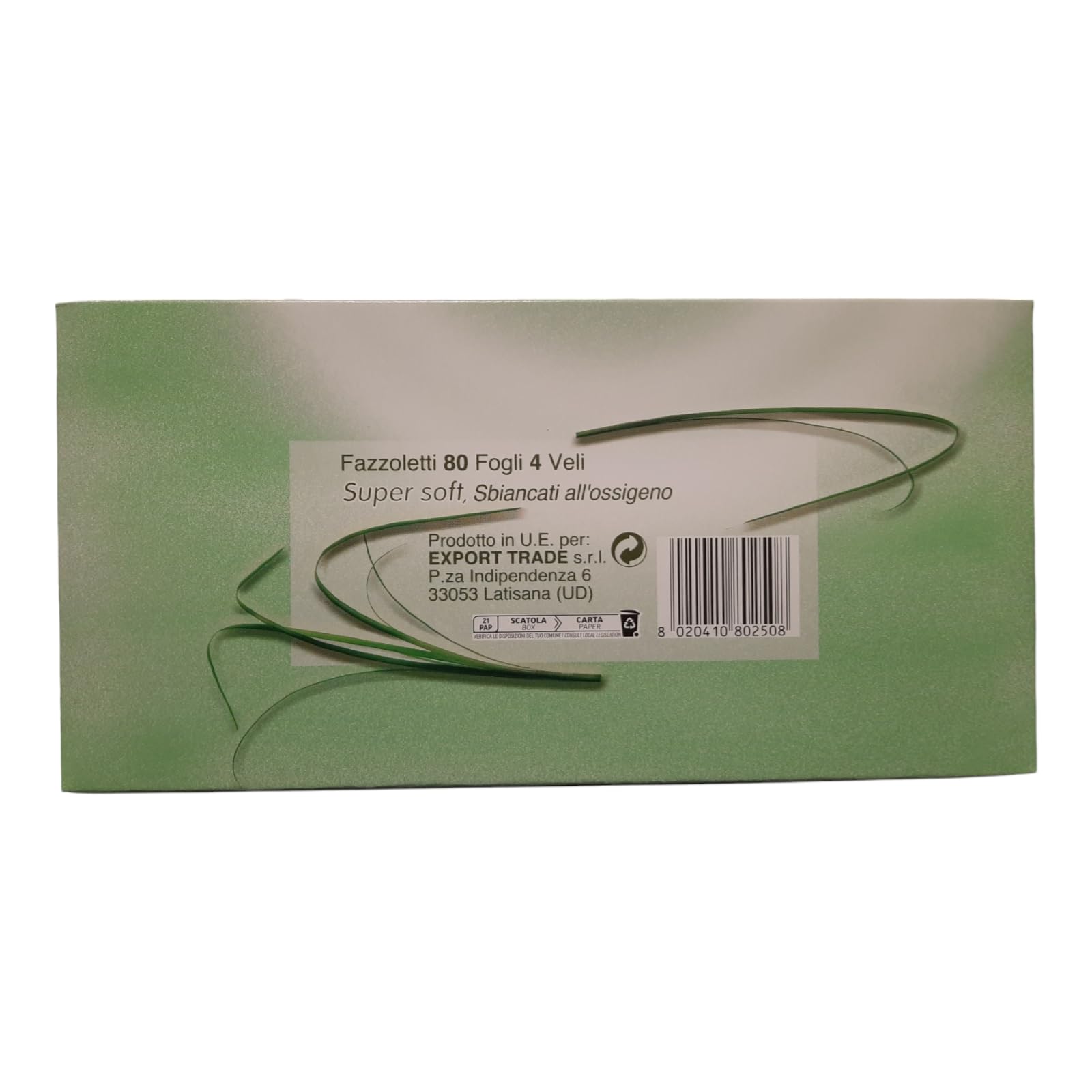 Fazzoletti Veline SUPER SOFT 4 veli 25 cf da 80 pz. - Totale 2000 veline super resistenti
