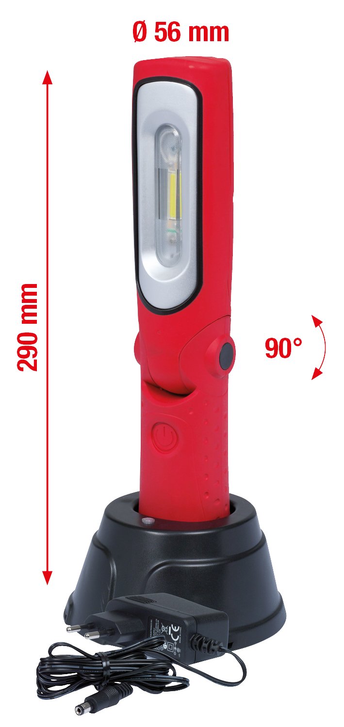 KS Tools 150.4310 LEDMAX POWER STRIPE LED-Akku-Arbeitslampe, knickbar perfectLight Handlampe 420 Lumen