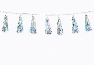Beistle Iridescent Tassel Garland, 13.5" x 8'