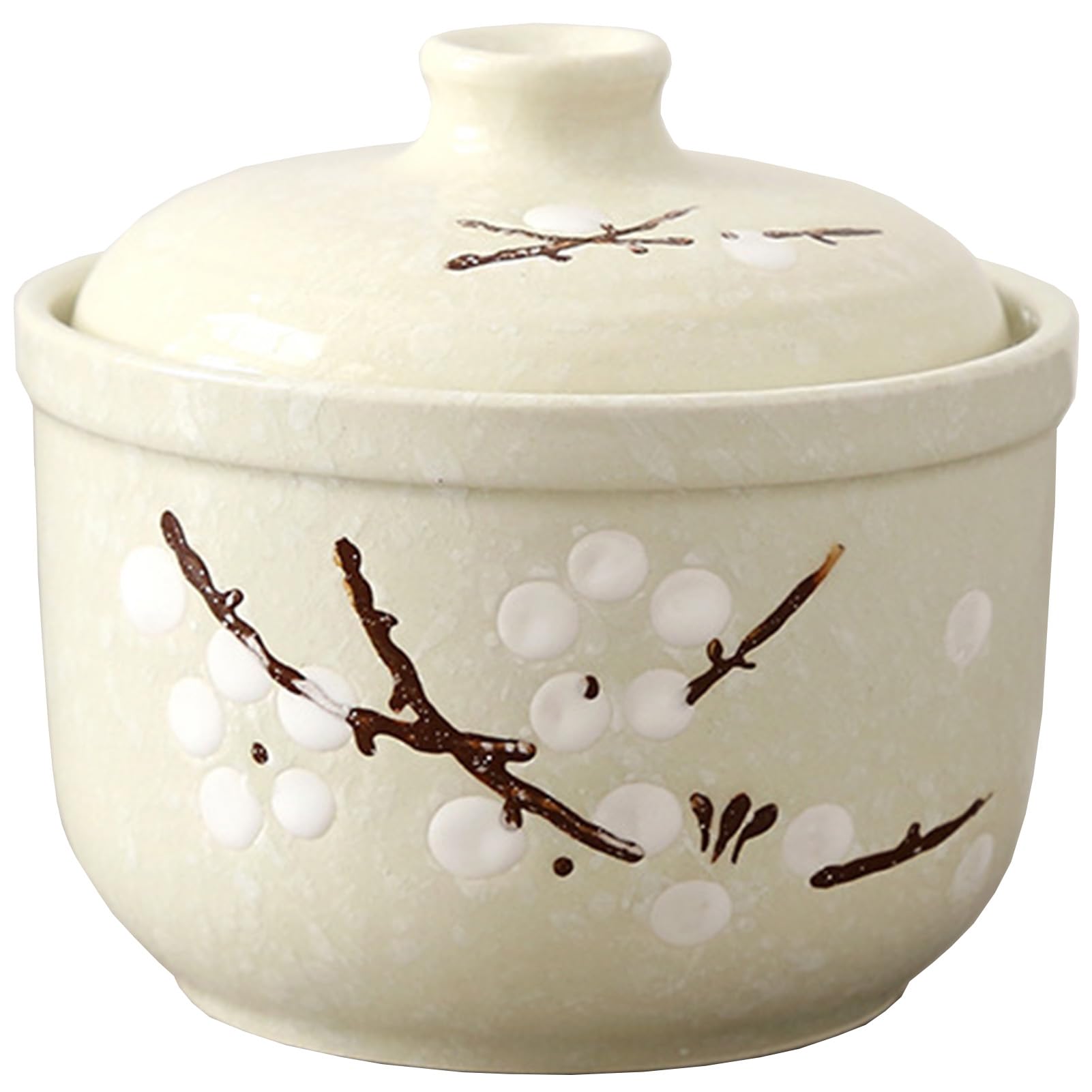VHJdtE Ceramic stew pots, Saucepans Stew with Lid(White)