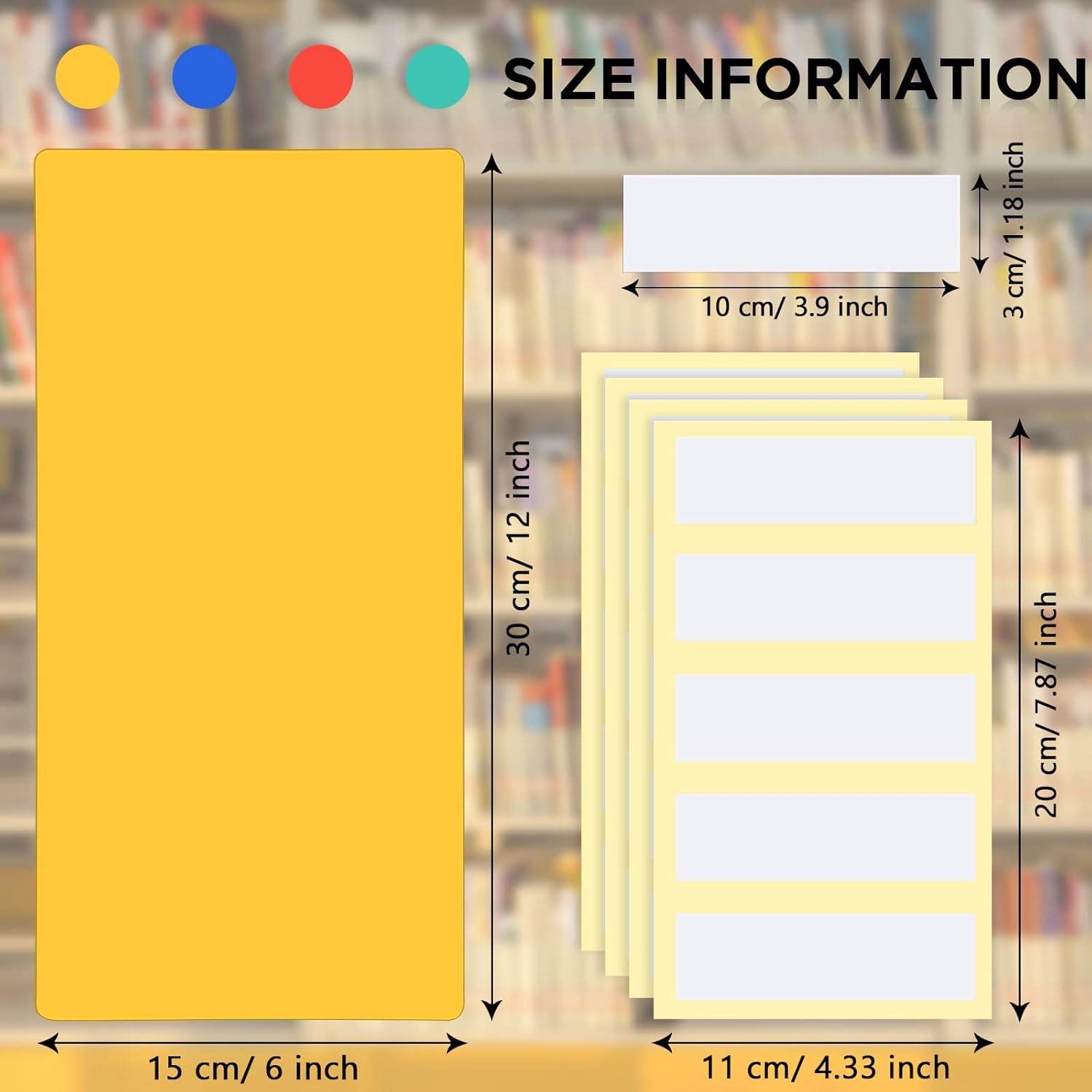 Buy 20 Packs Library Shelf Dividers Book Divider with Repositionable