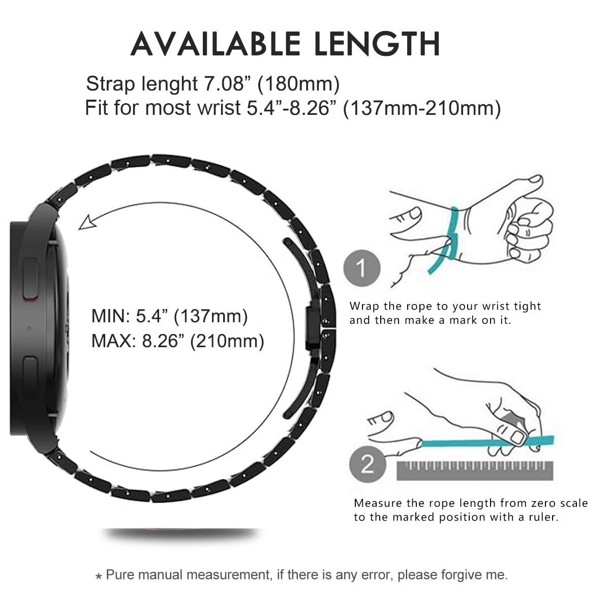 DEALELE Bracelet compatible avec Samsung Gear S3 / Galaxy Watch 46 mm / Galaxy 3 45 mm, 22 mm, 15 rangées en acier inoxydable pour Huawei Watch 3/3 Pro/GT3 46 mm/GT2 46 mm