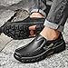 COSIDRAM Men Casual Shoes Sneakers Loafers Comfort Walking Shoes Fashion Driving Shoes Luxury Leather Shoes for Male Slip-on Shoes Black 11