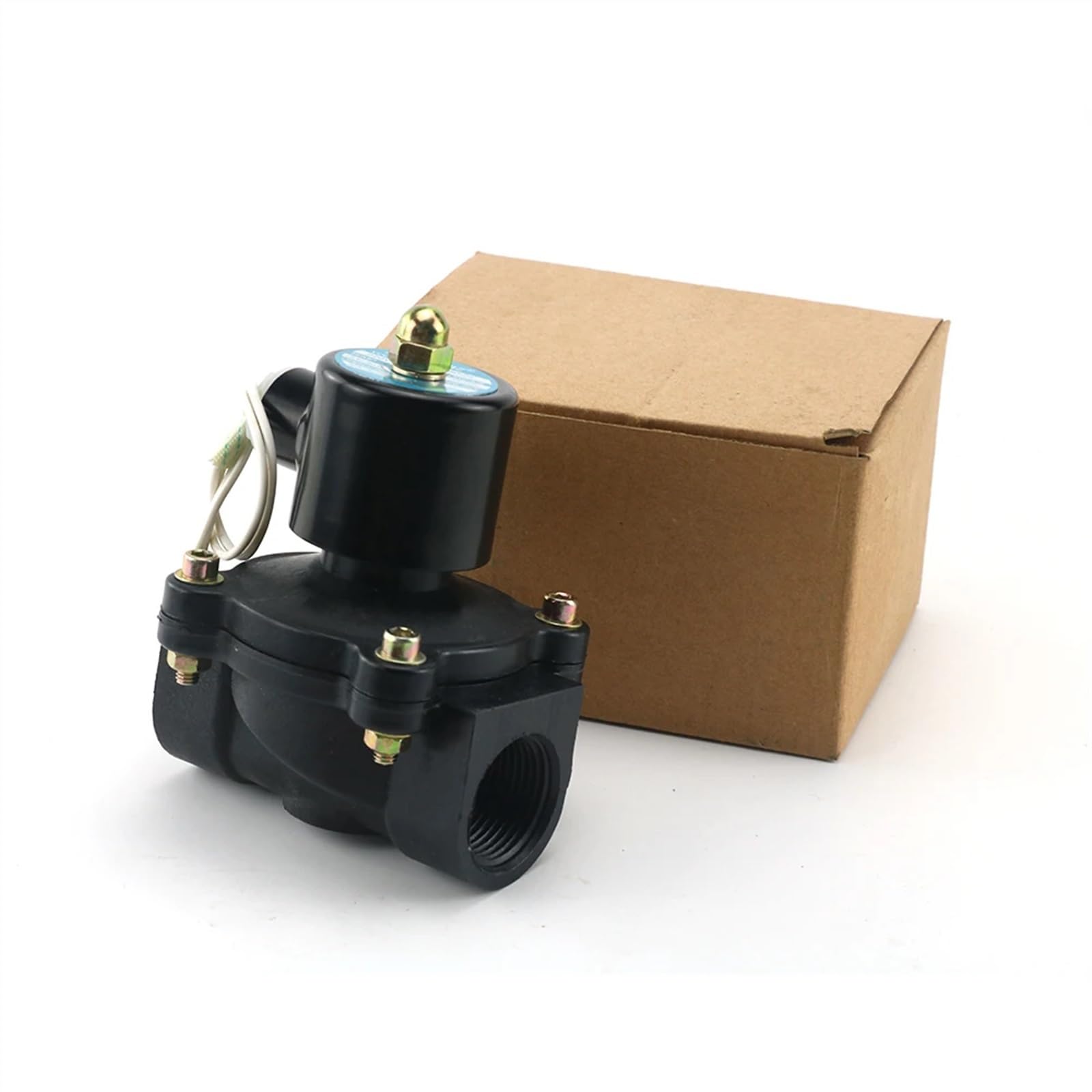 AC 220V 12V/24V 1/2" 3/4" 1" 2" Normalerweise geschlossenes Kunststoff-Magnetventil DN15/20/25/32/40/50 Luft-Wasser-Ein/Aus-Ventil(3/4",AC220V)