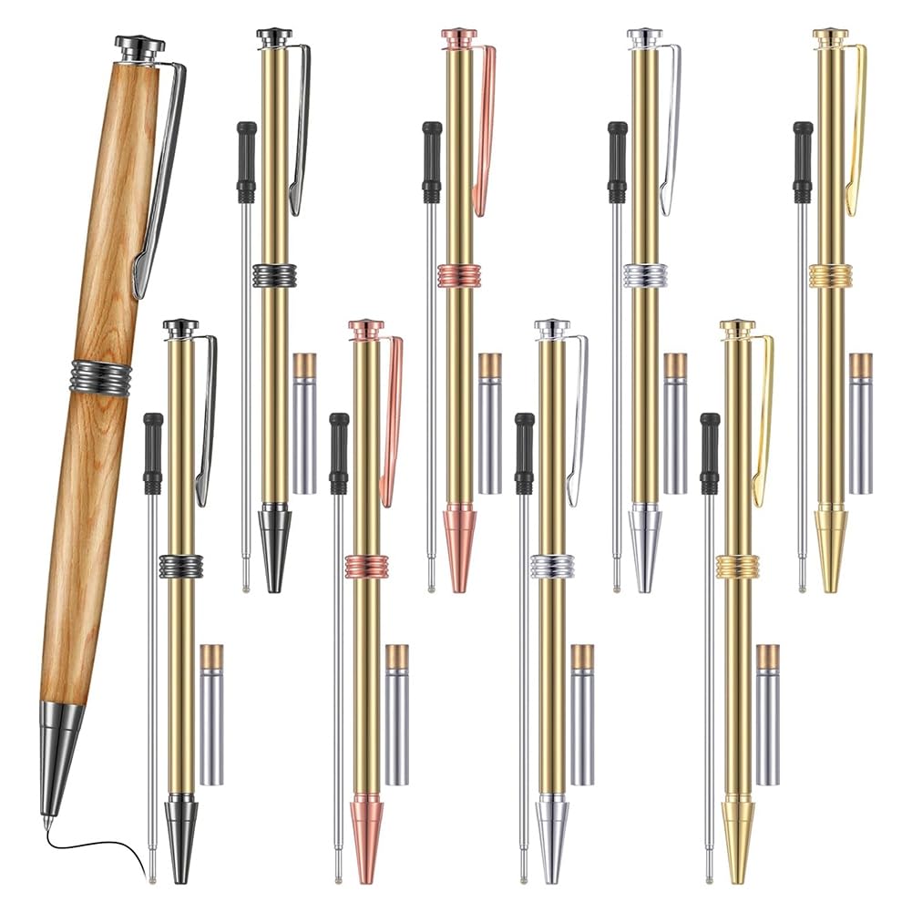 Koolenry As Shown For Wood Turning Crafts 8 Pieces 7Mm Trimline Twist Pen Slimline Twist Pen Kit With Replacement Lathe Turning Supplies