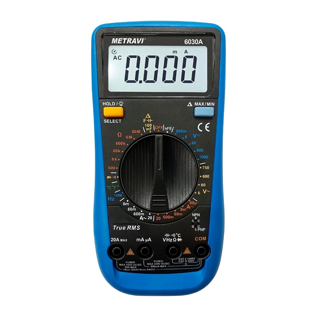 Metravi 6030A Digital TRMS Multimeter 6000 Counts with Back-lit LCD & overload protection-image-43