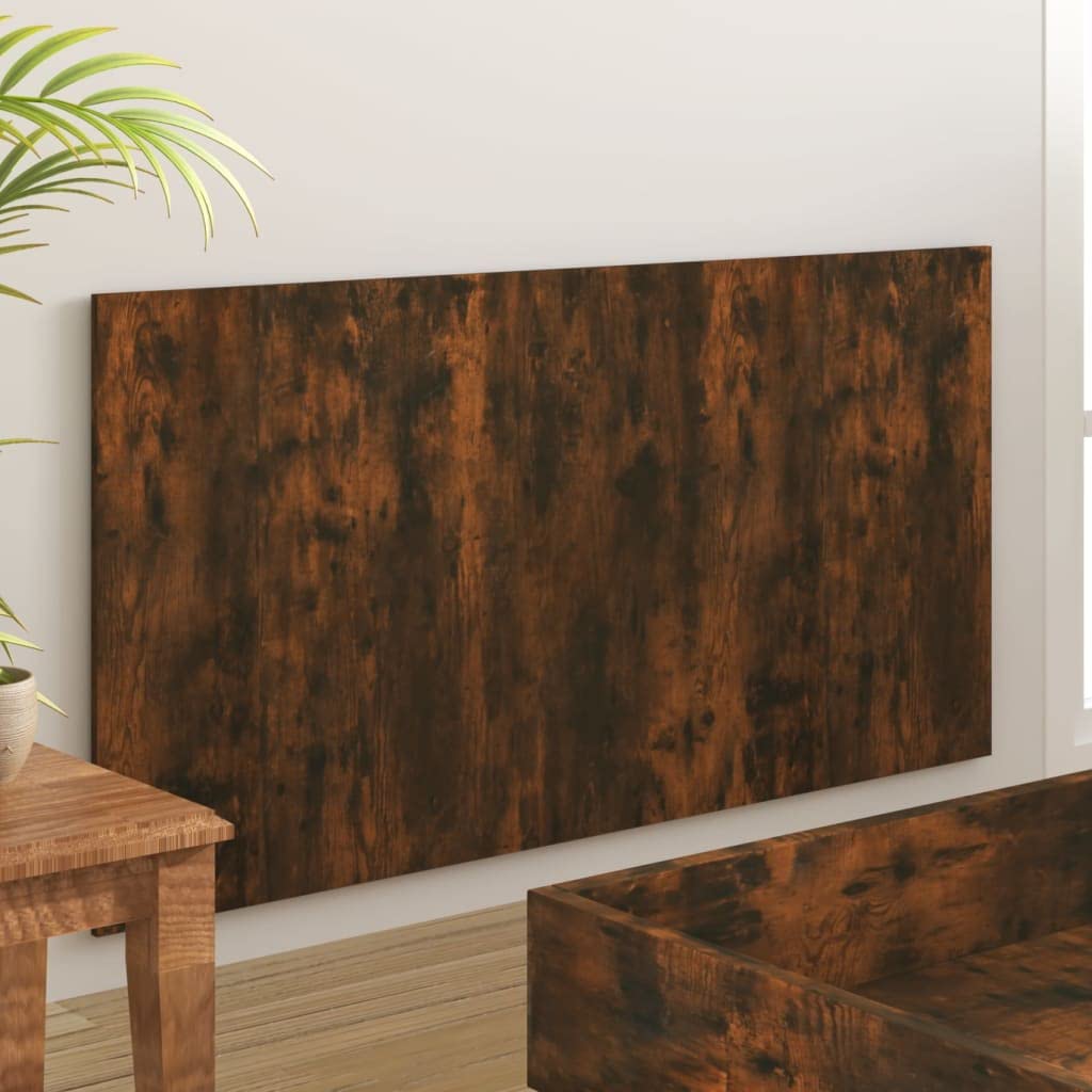 Coavain Tête de lit en bois de chêne fumé 160 x 1,5 x 80 cm Design classique Stabilité et résistance à l'humidité Décoration intérieure Facile d'entretien