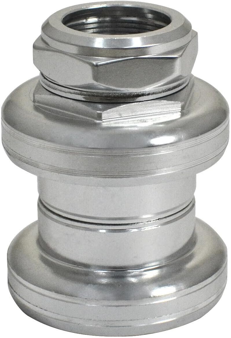 YST Old School BMX 1" Threaded Bike Headset 32.5 Cups 26.4mm, Silver, YT2880