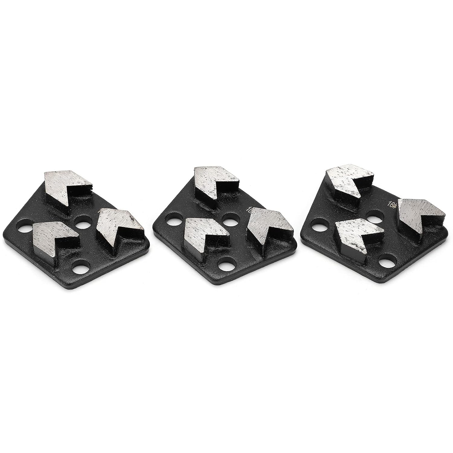 Professional Trapezoid Concrete Grinder Set with Sharp Teeth Grinding Disk 16 Inch Concrete Floor Grinder for Polishing Grinding and Surface Preparation