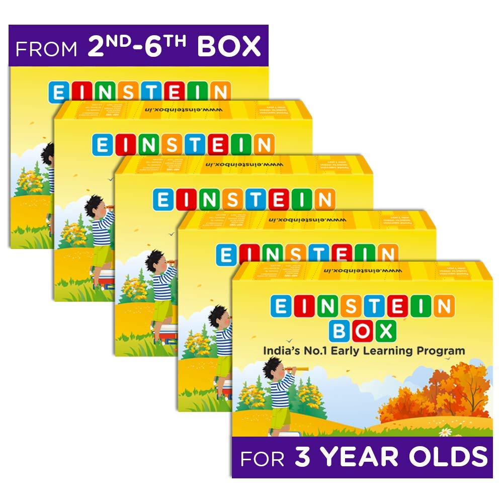 Einstein Boxfor 3 year old box 2 for boys & girls (5 box set (box b-f))- Multi color