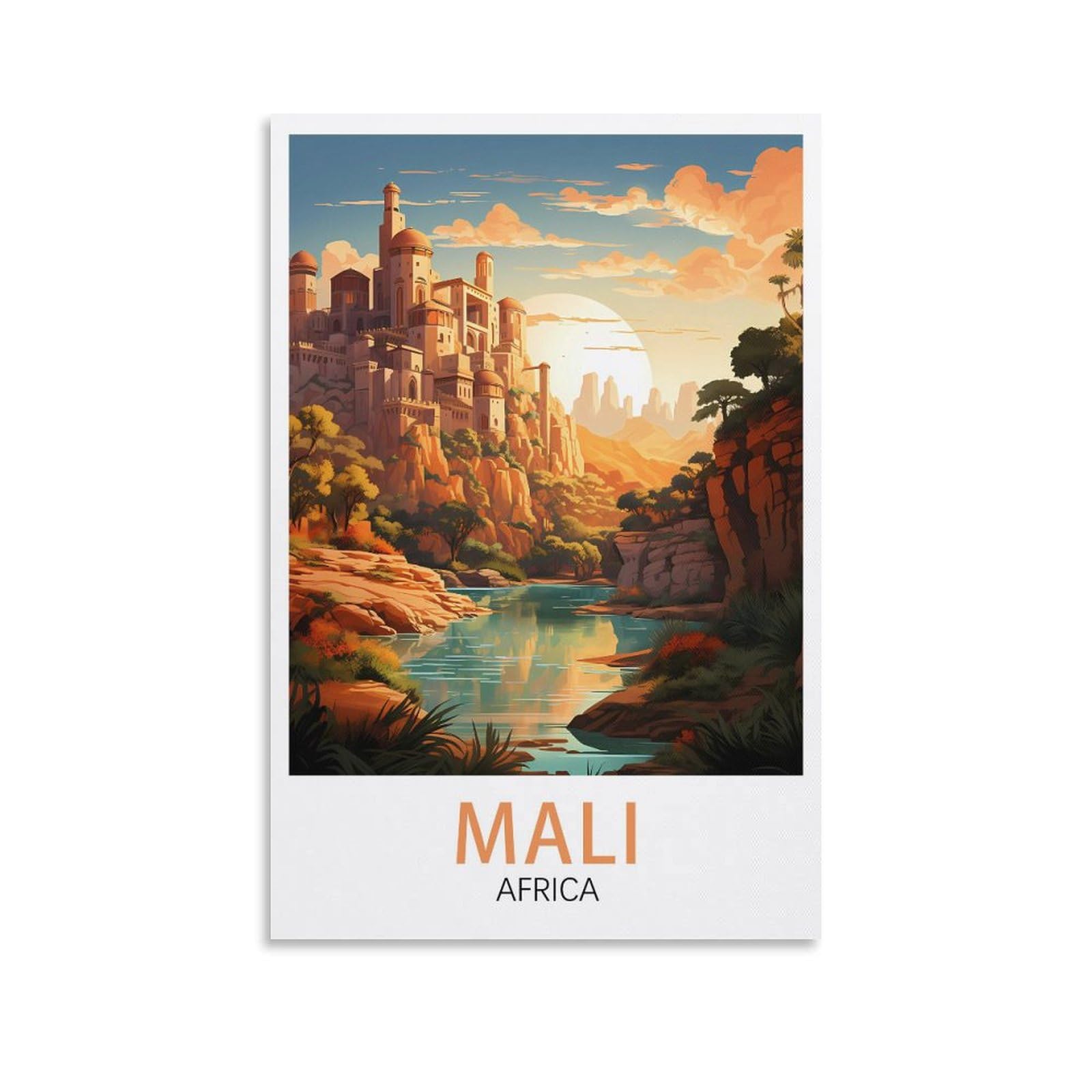 Metal Sign Tin Sign,Mali Africa,Cave Signs Art Plaque Poster Wall Decor for Home Kitchen Bar Club Coffee Shop Orchard Decoration 30x30cm
