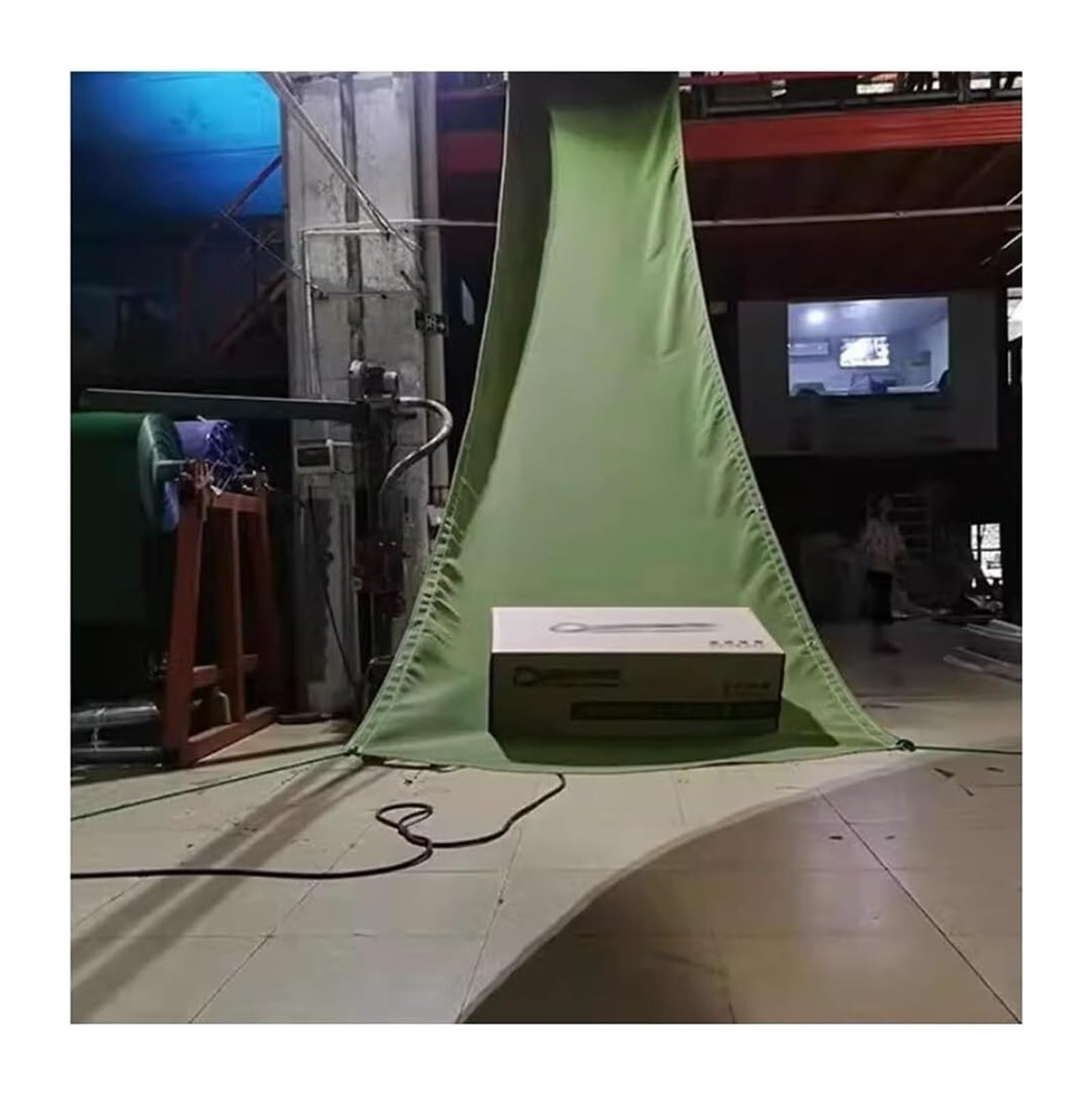 Tymczasowy zsyp budowlany, Płócienny zsyp ładunkowy(Green,2x22m)