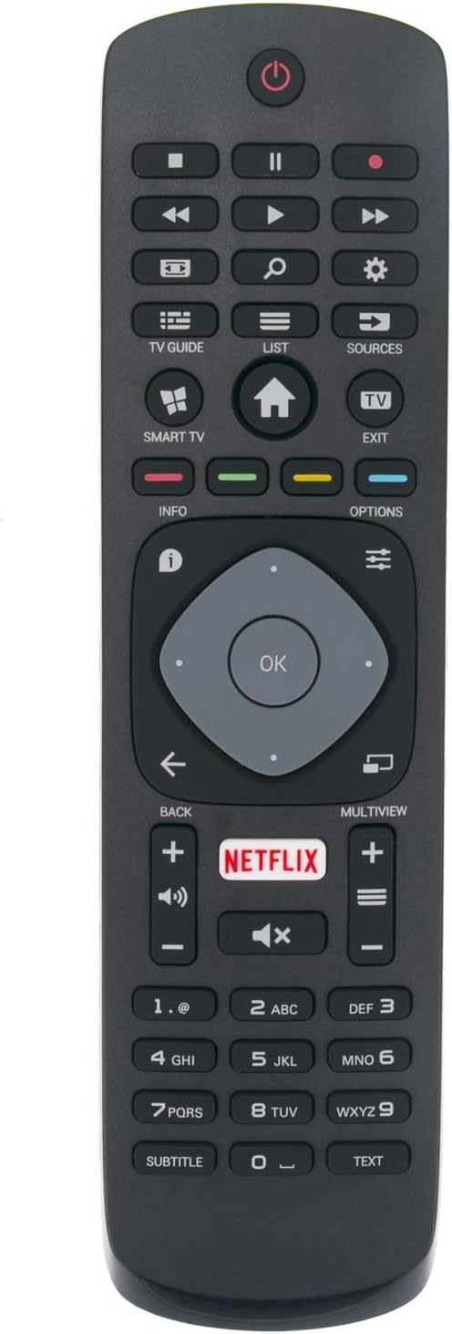 LRIPL Replacement Remote Control fit for Philips 4K Ultra Slim Full HD LED Smart TV