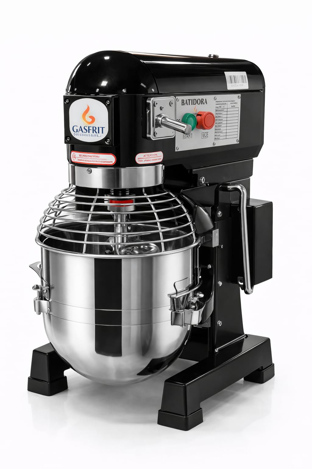 Amasadora Planetaria Profesional Industrial, Batidora de Pie 10L, 20L, 30L y 40L, 3 Velocidades, Acero Inoxidable, Gancho, Paleta y Varillas, Para Panadería y Pastelería