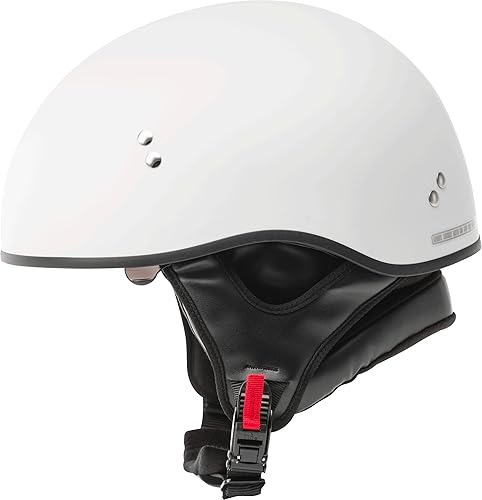 Miniatura 3 de GMAX HH-65 Naked Motorcycle Street Half Casco (blanco, mediano)