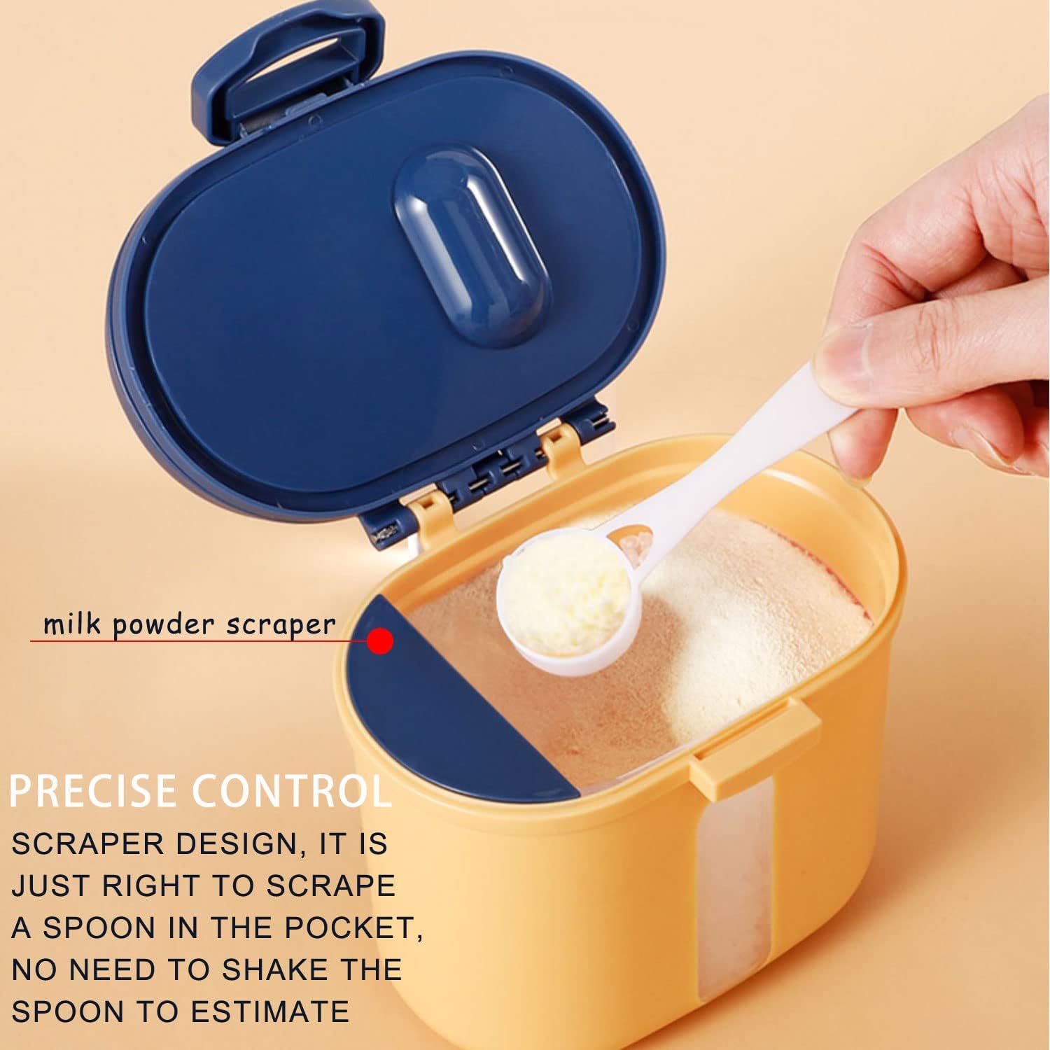 Dispensador de Leche en Polvo,Dispensador de Fórmula para Bebés,Hermético Caja de Leche en Polvo para Alimentaci,Contenedor Dispensador de Fórmula Portátil para Viajes