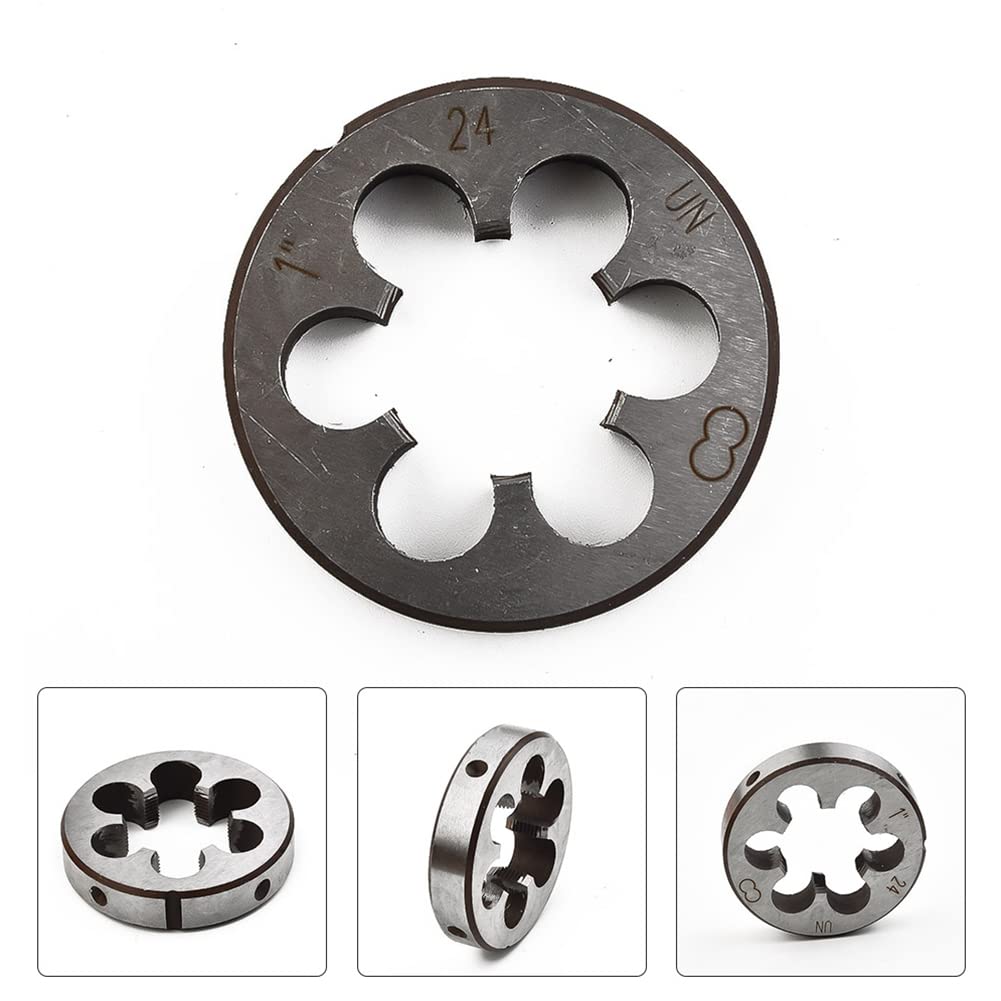 ZYWUOY Mano destra filettatura muore 1 '' - 24 TPI, 1 "24 UN Destra Mano Filettatura Die 1-24 TPI Threading Taglio Metalwork Tool