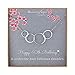 40th Birthday Gifts for Women - Sterling Silver Infinity 4 Circle 4 Decades Necklace, Mothers Day Jewelry