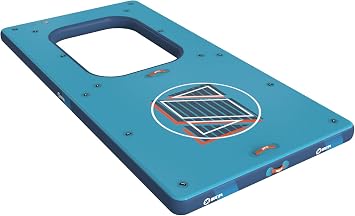 ZUP 12X6FT Drop Stitch IMat with Coolzone, Dual-Action Pump, Portable Deck/Water Mat, Inflatable Floating Dock for Pool, Beach, Lake, and River Fun