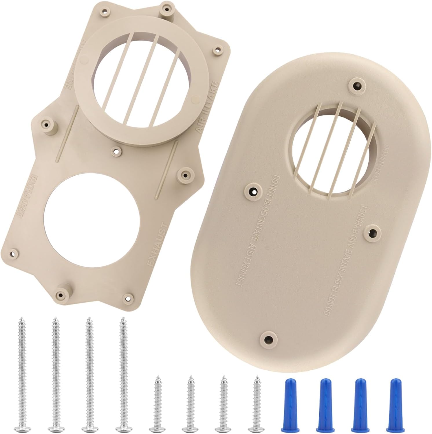 SP20286 Beige 3-Inch concentric Vent Termination Kit Replacement for Rheem Water Heater & Furnace Horizontal Vent Termination Kit