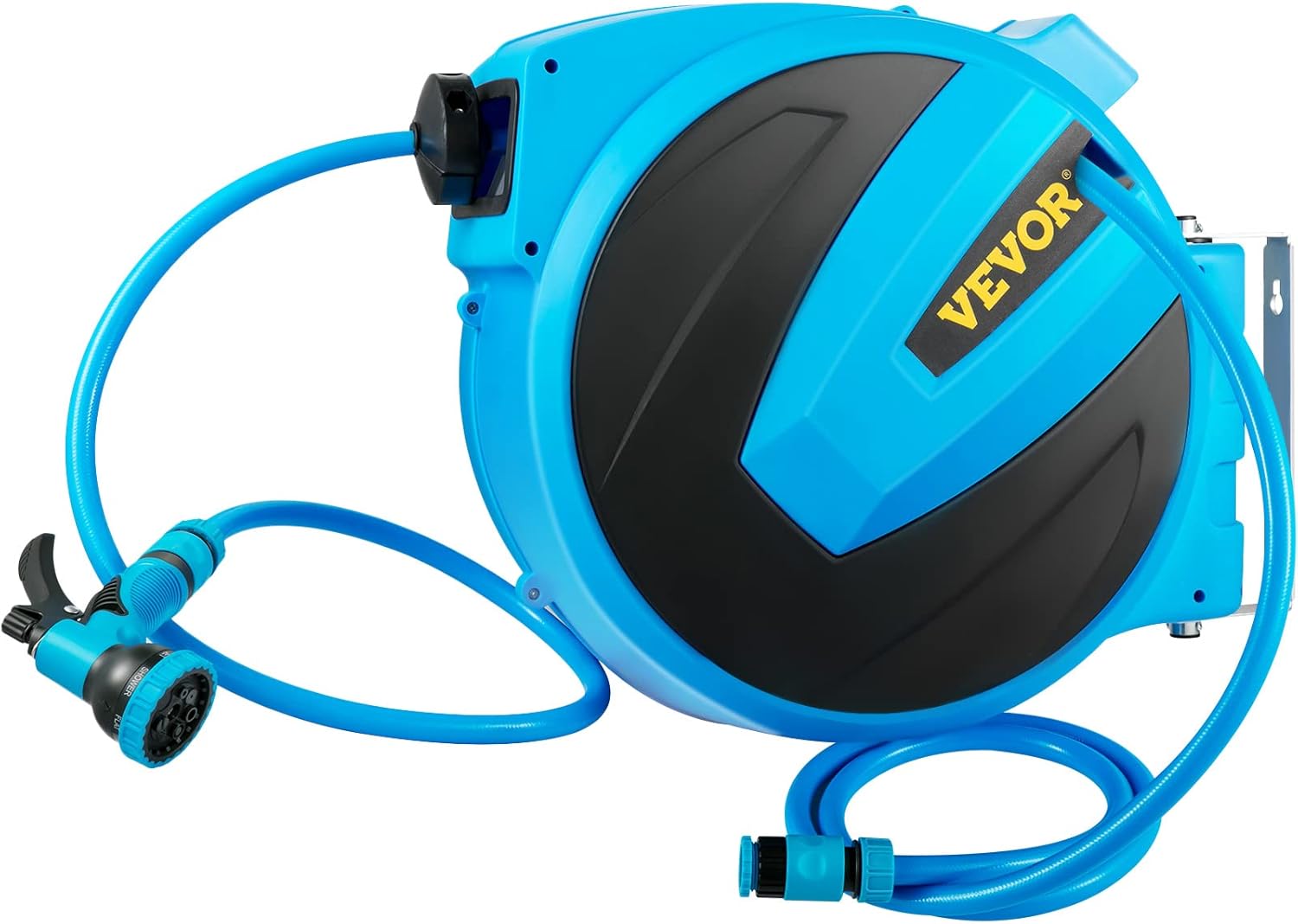 MELLCOM Retractable Garden Hose Reel With 1/2 In X 100 Ft Water Hose