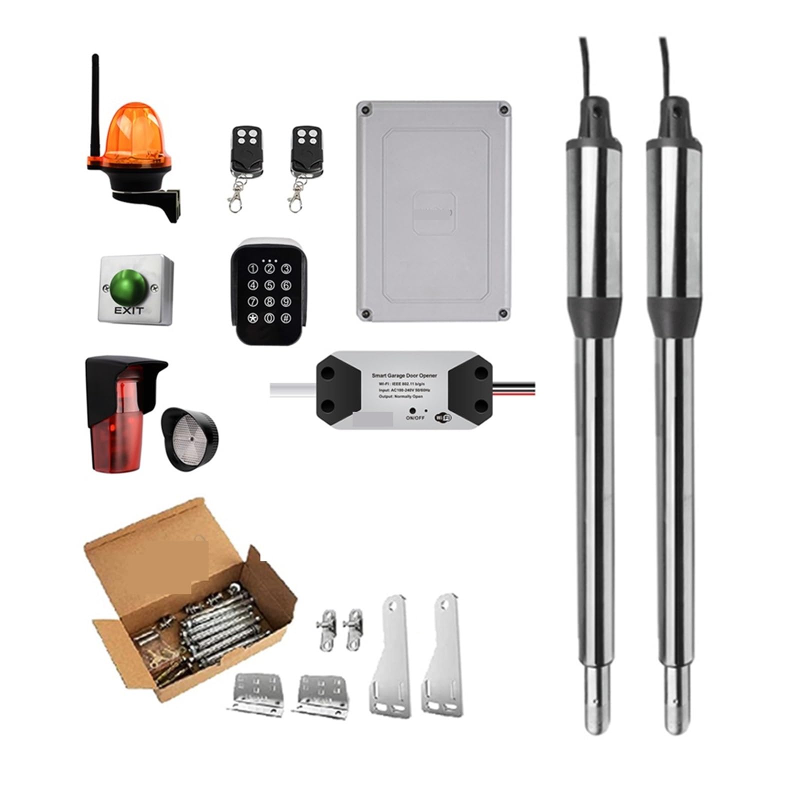 Zlubetckrmxg Tuya Kit H Automatic Door Opener Home Farm Cotta Swing Door For 16Ft Length Or 600Lb Door Opener Closer Linear Actuator(Tuya Kit H)