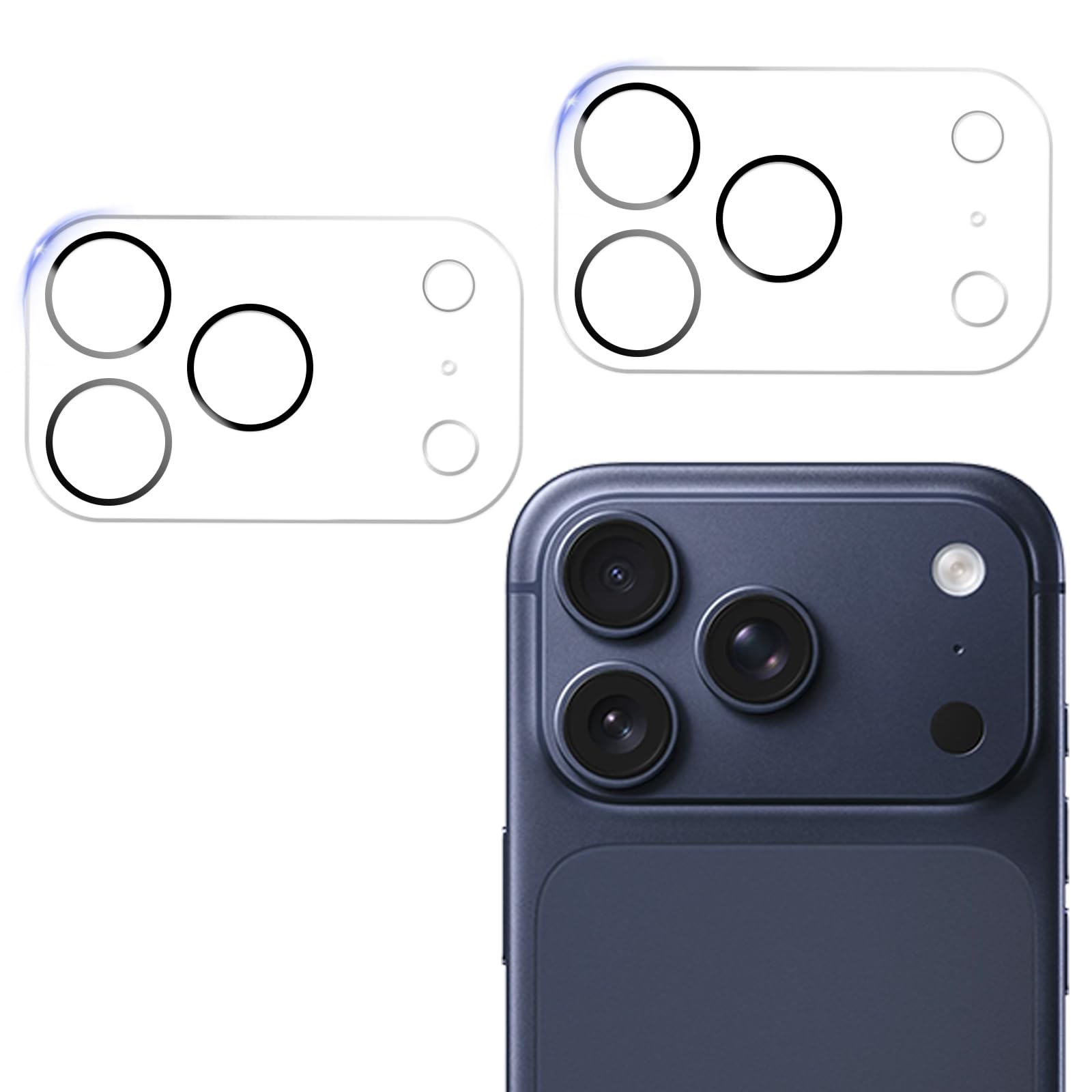 For iPhone 17 Pro max 用の カメラフィルム 液晶保護フィルム 国産旭硝子素材製 9H 表面硬度 強化ガラス 耐傷性 画面保護フィルム 2枚セット