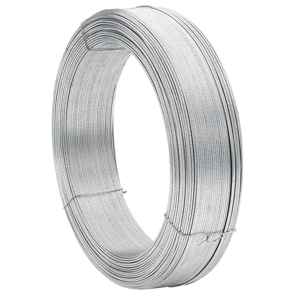 vidaXL Bindedraht Spanndraht Blumendraht Wildzaun Gartenzaun Maschendrahtzaun Zaun Draht Basteldraht Zaundraht 250m 3,8mm Stahl Silbern