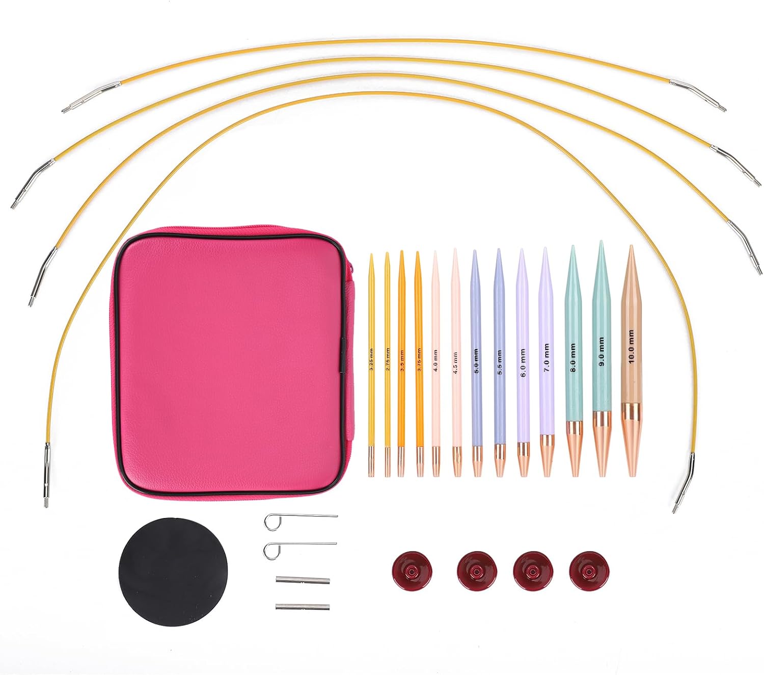 13 PCS Crochet Hook Set, Crochet Needles Set for Beginners Ergonomic Knitting Needle Weave Yarn Kits with Storage Case DIY Craft Accessories