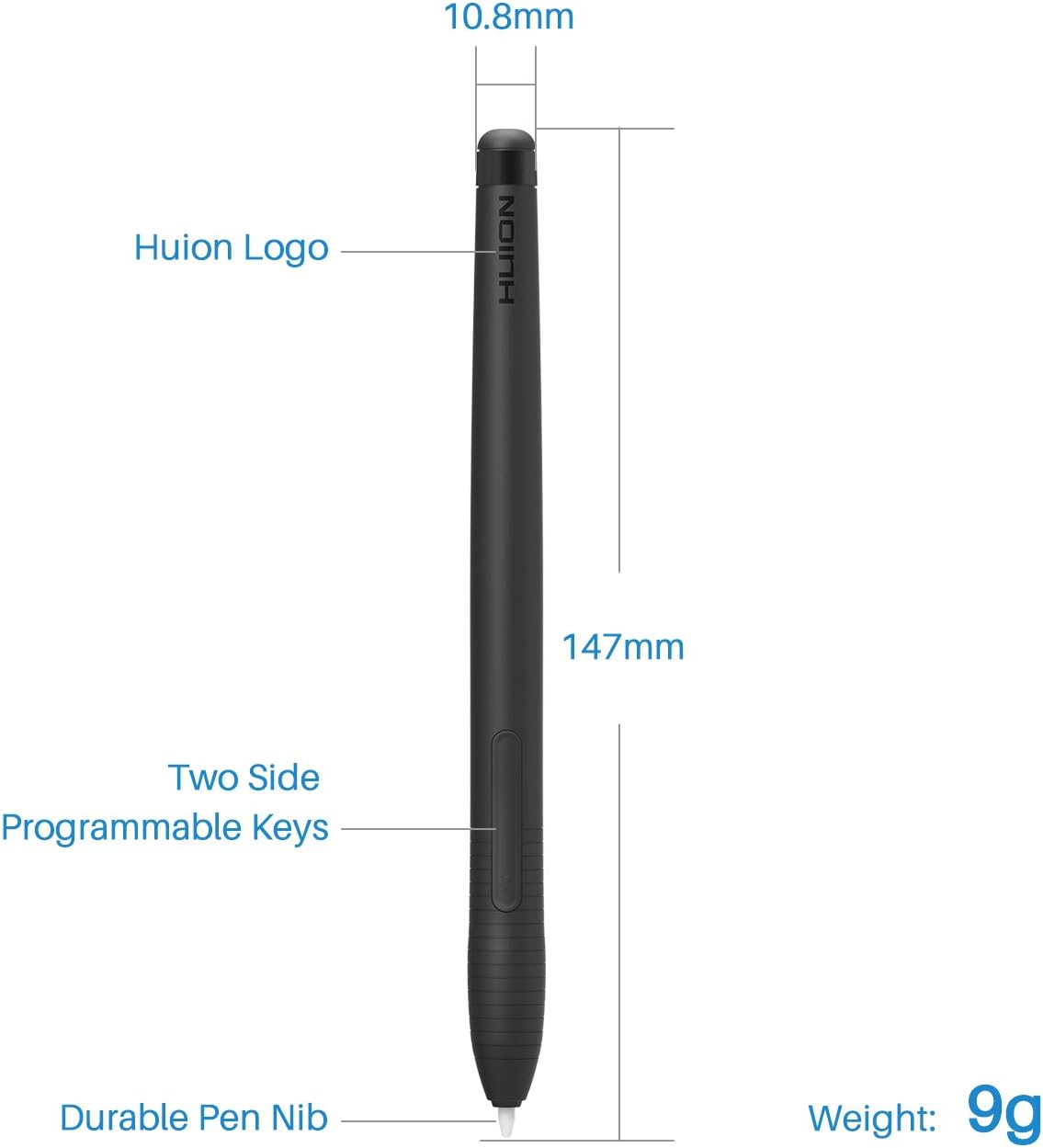 HUION Battery-Free Digital Pen PW201 4096 Level Only for H430P Graphic Tablet