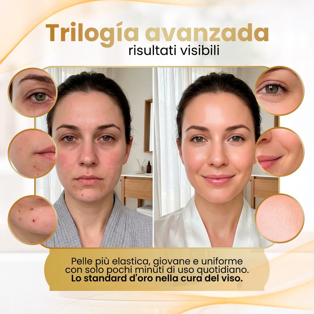 Maschera LED per il viso professionale, luce rossa e infrarossi per la cura della pelle - Trattamento anti-età con 4 modalità di luce LED per linee di espressione e fermezza