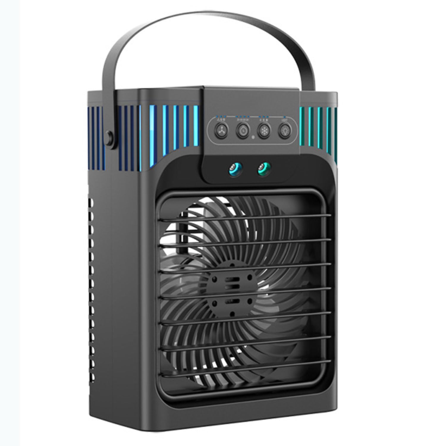 MESOVFCA Portable Air Conditioner with Cool Mist, 3 Speeds, Night Light & Timer, Mini Evaporative Air Cooler and Humidifier for Bedroom, Camping, Office
