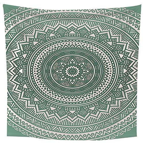 Toile imprimée mandala vert de qualité supérieure pour grand décor mural
