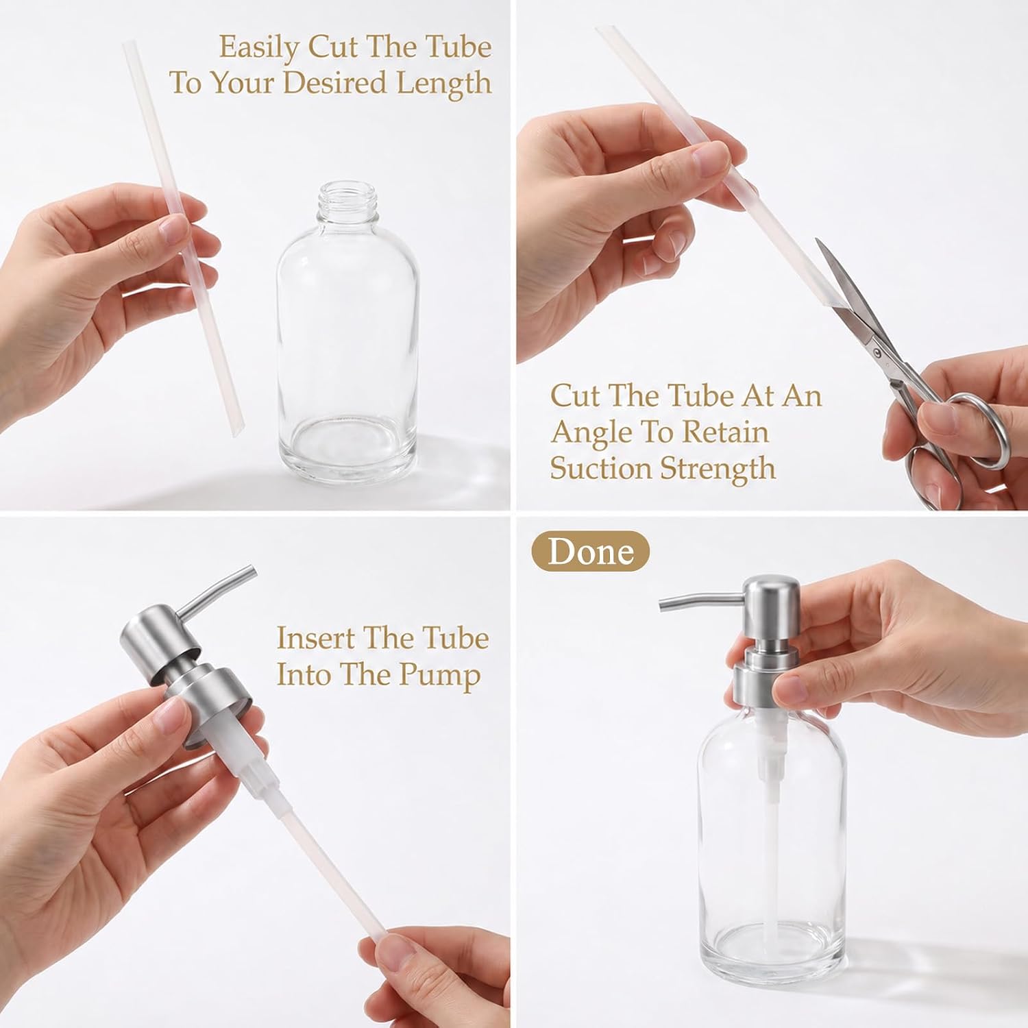 2 Pcs Soap Dispenser Pump Replacement, Lotion Pump Heads for 28/400 Thread