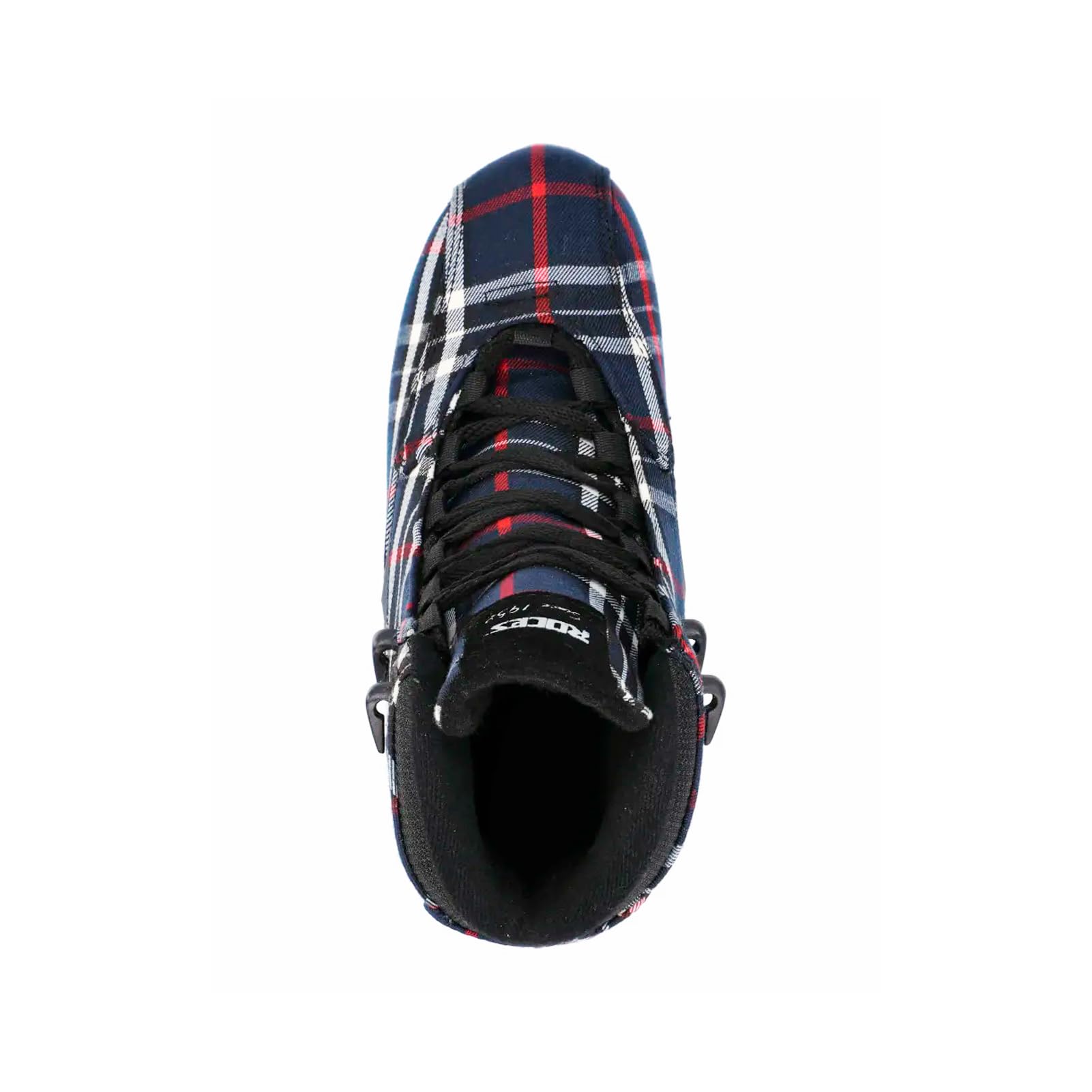 Roces IceGlamour - Pattini da Ghiaccio da Donna in Tartan, Resistenti, Comodi, alla Moda, con Lacci e Lame in Acciaio Inox, Tomaia Sintetica Rinforzata e Imbottitura Anatomica