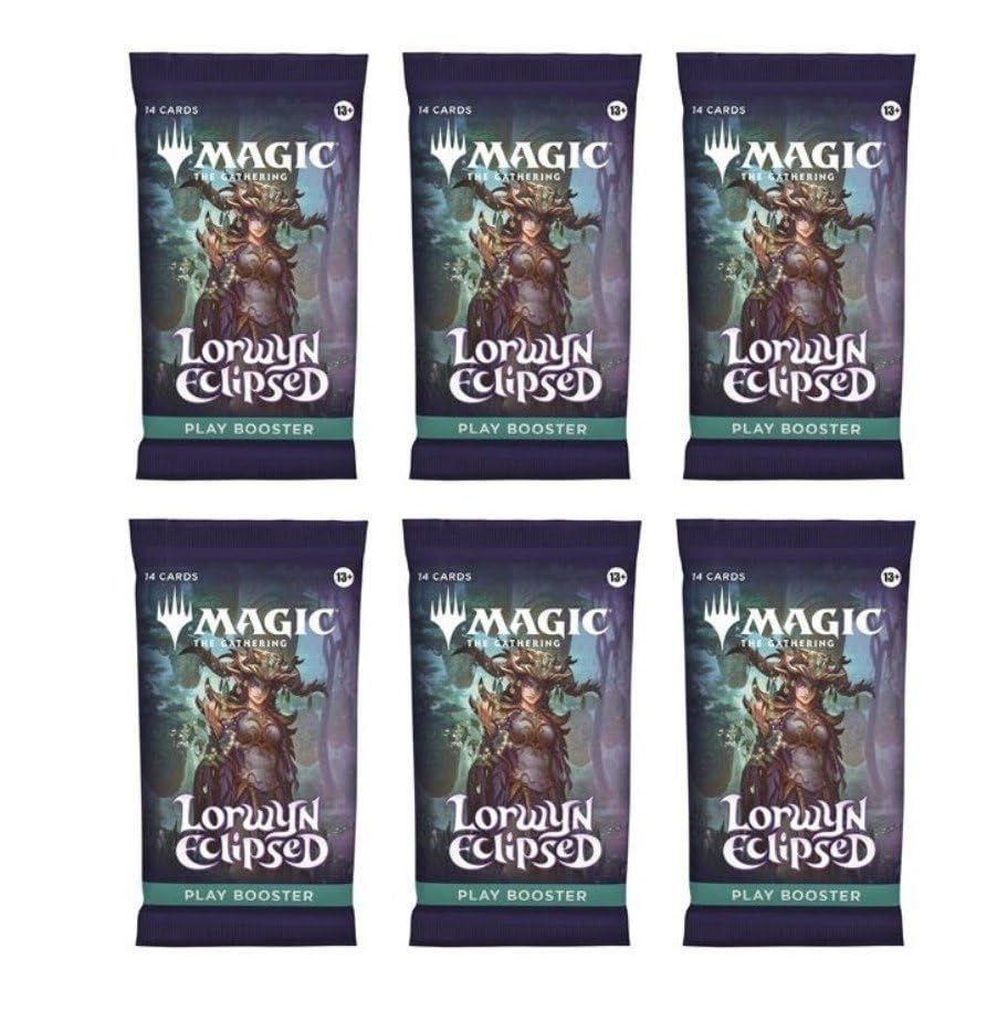6 Packs Magic The Gathering Play Booster Pack Lot MTG Lorwyn Eclipsed : Toys & Games