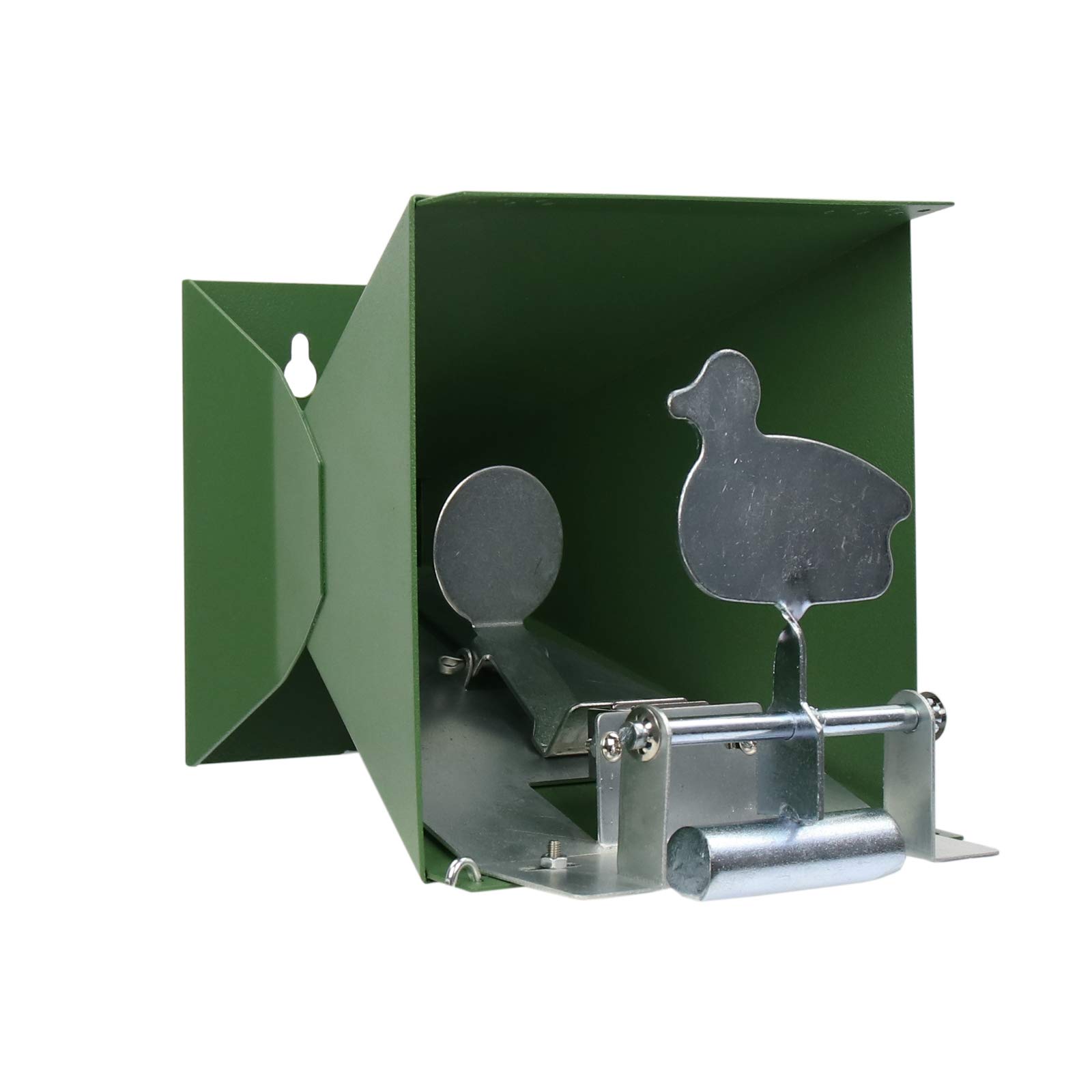 OpTacs Kugelfangkasten Trichter Ente Pendelkasten 14 x 14 cm Zielscheibe für Luftgewehr Ziel aus Metall