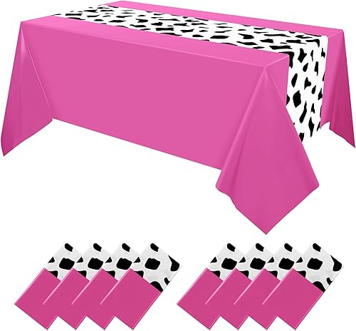 Oudain 6 manteles con estampado de vaca de 54 x 108 pulgadas para fiesta, mantel de estampado de vaca, mantel de cachemira, mantel rectangular de Oudain 6 manteles con estampado de vaca de 54 x 108 pulgadas para fiesta, mantel de estampado de vaca, mantel de cachemira, mantel rectangular de
