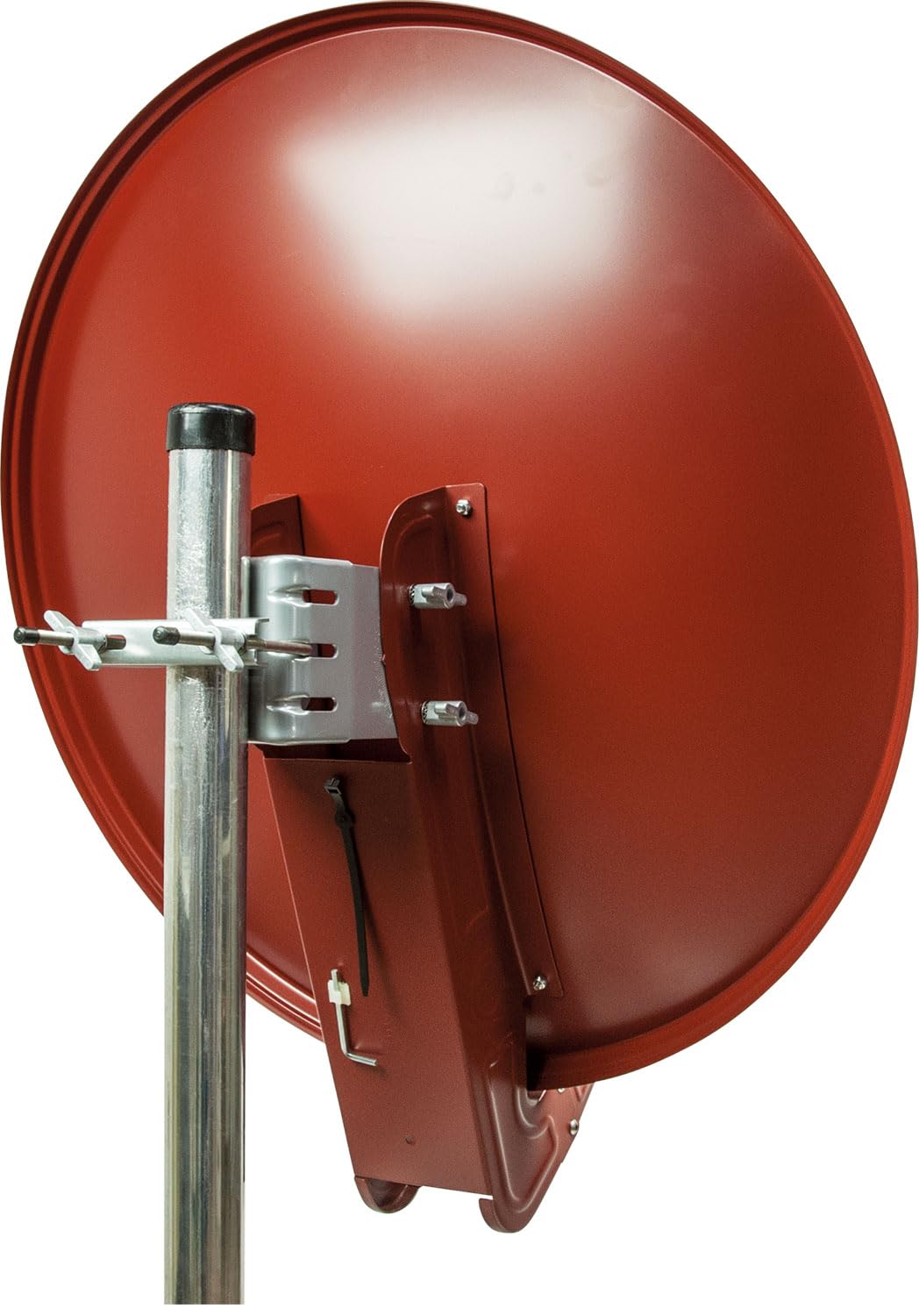 SCHWAIGER 4647 Sat Sistema satélite Set Antena parabólica Quad LNB Digital 8X F-Plug 7mm Sat Antena Aluminio Set Completo Antracita 75 x 80 cm