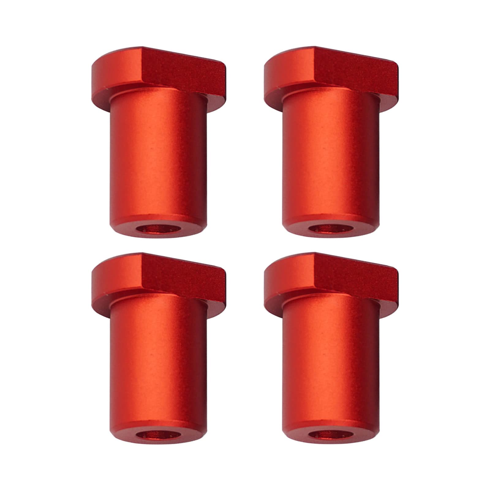 CDIYTOOL 4pcs Aluminum Alloy Bench Dogs Clamp Workbench Positioning Planing Plug Table Planing Stop Bench Dogs Clamp Fit for 20mm Dog Hole for T-Track Woodworking Table,Red