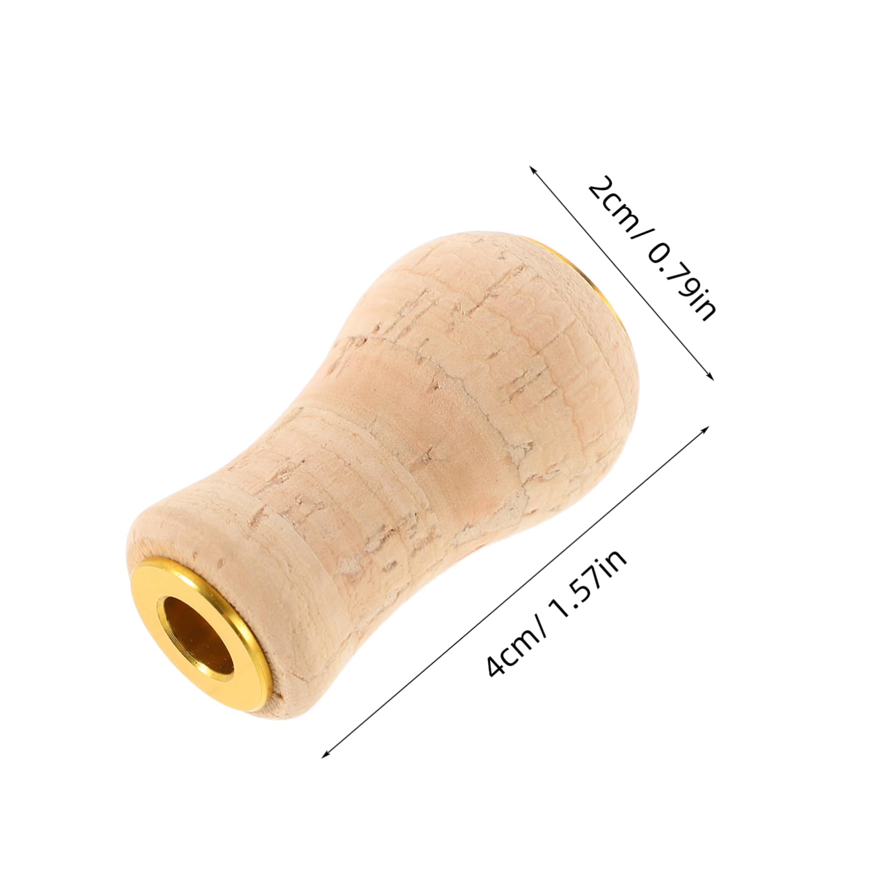 POPETPOP Lightweight Cork Fishing Reel Handle Knob Durable Replacement for Spinning Reels Ergonomic Grip Design for Enhanced Control Soft Wood and Material