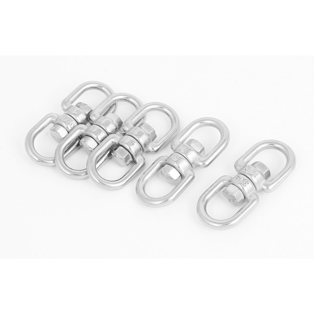 Aexit 4mm Thickness 304 Stainless Steel Double D Shape Eye Swivel Hook 5 Pcs (3bec634360cff2b5ecaab5136cd48f2f)