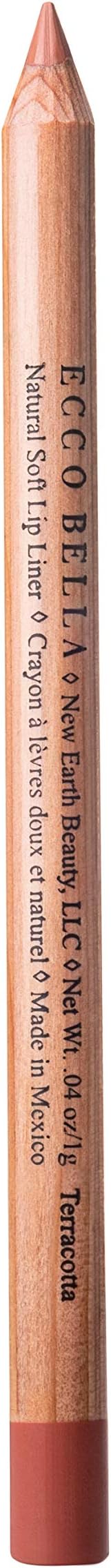 Ecco BellaNatural Lipliner Pencil - Long-Lasting Organic Lip Liner for Precise Lip Makeup & Lipstick Base - Terracotta .04 Ounce