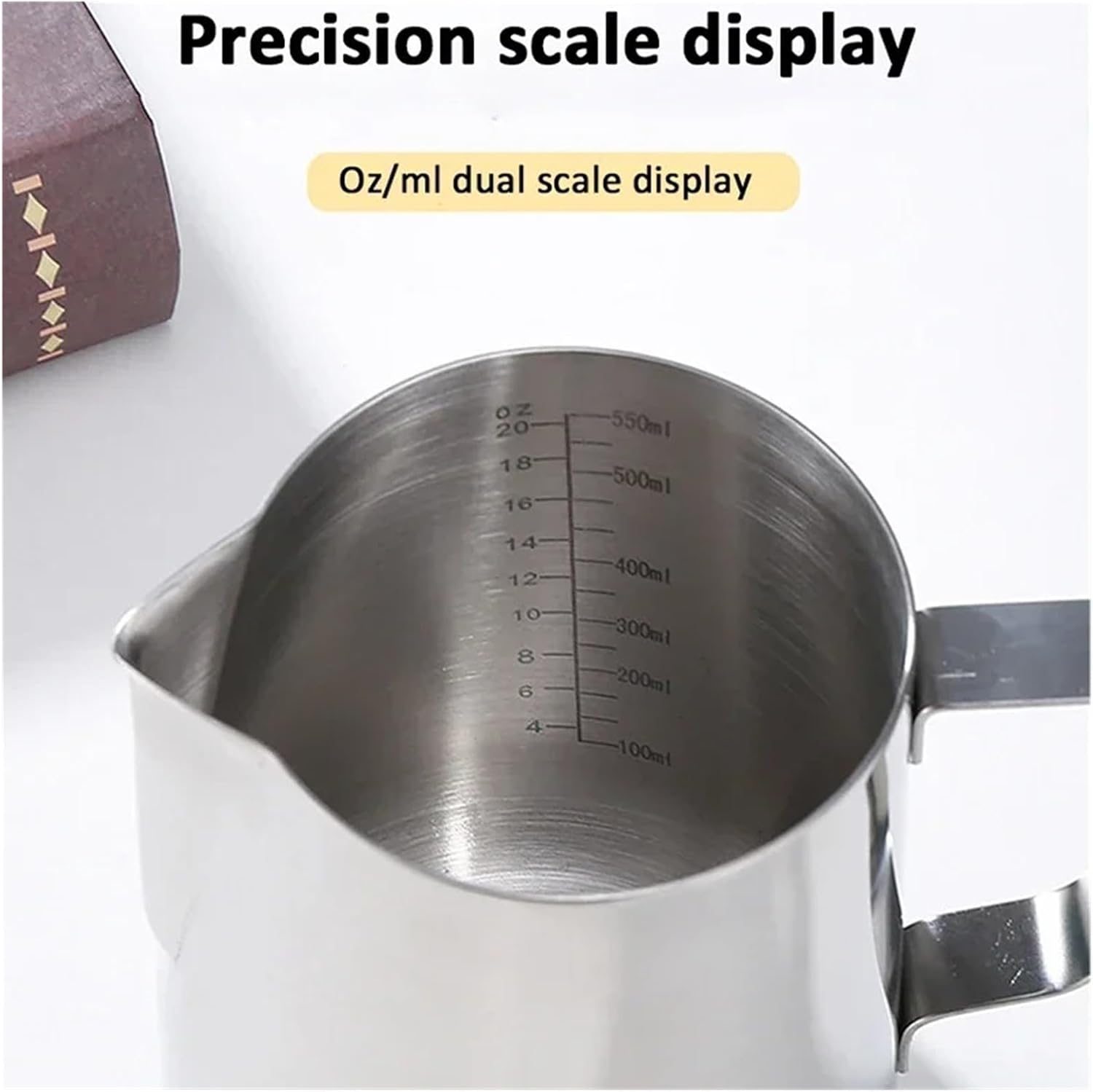 350/600/1000ml Coffee Milk Jugs Stainless Steel Craft Frothing Pitcher Latte Jug Accessories(1000ml)